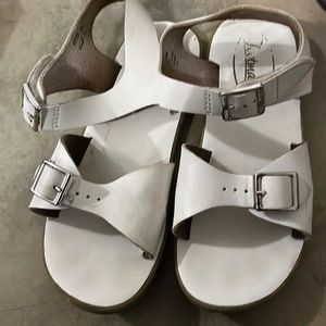 White sandals size 13